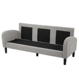 3-seater L-shaped Corner Sofa with Reversible Chaise and Soft Padded Seats, Sofa Bed with Plastic Legs, 166L x 118W x 77H cm, Gray - Aosom UK - thumbnail 8