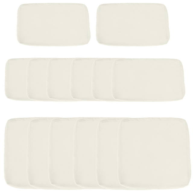 Outsunny Garden Rattan Sofa Seat Cushion Covers Replacement Outdoor, No Cushion Included, Beige - image 1