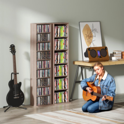 HOMCOM 260 Narrow CD Storage Unit - Natural Wood Finish - thumbnail 9
