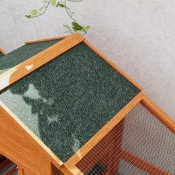 PawHut Wooden Chicken Coop with Run, Nesting Box, Slide-out Tray, Ramp, Perches, Asphalt Roof, 179 x 67 x 115cm - Aosom UK - thumbnail 8