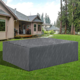Outsunny Oxford Patio Corner Set Cover Outdoor Garden Rattan Furniture Protection Cover Protector Waterproof Anti-UV Grey 225L x 210W x 70Hcm - thumbnail 2