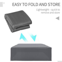 Outsunny Oxford Patio Corner Set Cover Outdoor Garden Rattan Furniture Protection Cover Protector Waterproof Anti-UV Grey 225L x 210W x 70Hcm - thumbnail 4