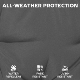 Outsunny Outdoor Seat Cushions Set of 2 with Ties, Waterproof Garden Seat Pads, Dark Grey - thumbnail 5