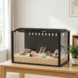 PawHut Hamster Cage Steel Chewproof with Openable Top, Deep Burrow for Dwarf Syrian Hamster, Gerbil, Rats, 81 x 51 x 53 cm - thumbnail 2