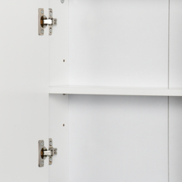 HOMCOM Bathroom Wall Cabinet with Mirror, 1 Internal Adjustable Shelf, Cushioned Door without Noise, for Mirrored Vanity, Bedroom, White - Aosom UK - thumbnail 9