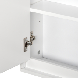 HOMCOM Bathroom Wall Cabinet with Mirror, 1 Internal Adjustable Shelf, Cushioned Door without Noise, for Mirrored Vanity, Bedroom, White - Aosom UK - thumbnail 8