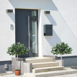 Outsunny 3ft Artificial Olive Tree Indoor Plant Greenery for Home Office Potted in An Orange Pot Set of 2 - Aosom UK - thumbnail 2