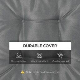 Outsunny Replacement Garden Seat Cushion, 40 x 40cm, Comfortable with Ties for Dining Chairs, Grey - Aosom UK - thumbnail 5