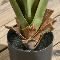 HOMCOM Artificial Agave Plants: Faux Succulent Set of 2 in Pots for Indoor/Outdoor Décor, Verdant Green - Aosom UK - thumbnail 8