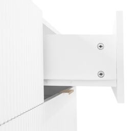 Elegant Sideboard with Modern Design, Chest of Drawers and Storage Space, Cabinet for Space-Saving Room, 120L x 40W x 77H cm, White+Gold - Aosom UK - thumbnail 9