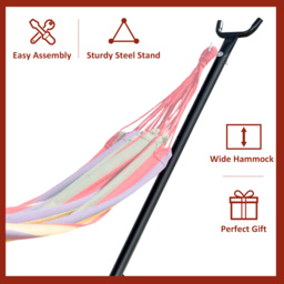 Outsunny Hammock Stand: Sturdy Metal Frame for Outdoor Relaxation, Garden Camping Picnic Companion, 2.86m, Stand Only - Aosom UK - thumbnail 5