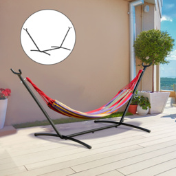 Outsunny Hammock Stand: Sturdy Metal Frame for Outdoor Relaxation, Garden Camping Picnic Companion, 2.86m, Stand Only - Aosom UK - thumbnail 8