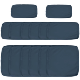 Outsunny Garden Rattan Sofa Cushion Polyester Cover Replacement Outdoor- No Cushion Included, Blue - thumbnail 1