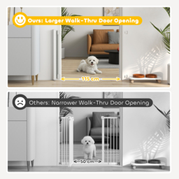 PawHut Pet Protector: Retractable Safety Gate for Dogs, Folding Barrier for Home, Doorway & Stairs, Grey - Aosom UK - thumbnail 7