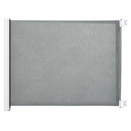 PawHut Pet Protector: Retractable Safety Gate for Dogs, Folding Barrier for Home, Doorway & Stairs, Grey - Aosom UK