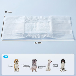 PawHut Dog Diapers Super Absorbent Leak-Proof Dog Nappies for Male Dogs Size M 45-64 cm Waist - thumbnail 3