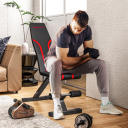 SPORTNOW Foldable Weight Bench, Adjustable Incline Flat Bench Press with 6-Level Backrest, 4-Level Seat, Leg Extension for Home Gym Workout Full Body Strength Training - thumbnail 2