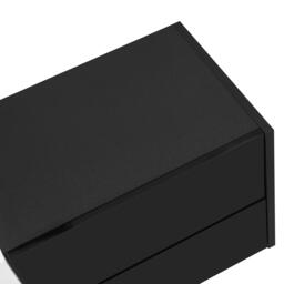 High-gloss Finish TV Cabinet with 3 Doors and 1 Drawer, Contrasting Base, TV Stand for Living Room, 170L x 29.5W x 40H cm, Black+White - Aosom UK - thumbnail 8
