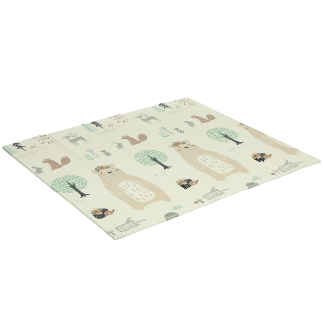 AIYAPLAY Baby Play Mat, Double Sideded Foldable Kids Crawling Mat, Reversible & Waterproof, Animal - image 1