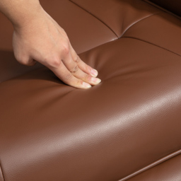 HOMCOM Swivel Recliner, Faux Leather Chair, Upholstered Armchair with Wooden Base for Living Room, Bedroom, Brown - Aosom UK - thumbnail 8