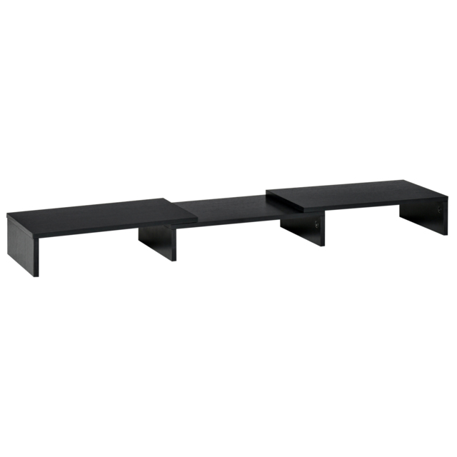 Vinsetto Dual Monitor Stand Riser with Adjustable Length and Angle, Screen Riser for Laptop, Computer, PC, Printer, TV, Black - Aosom UK - image 1