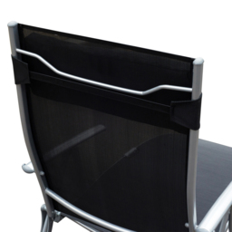 Outsunny Texteline Lounger: Foldable Recliner Chair with 5 Levels, for Garden & Patio, Black - Aosom UK - thumbnail 9