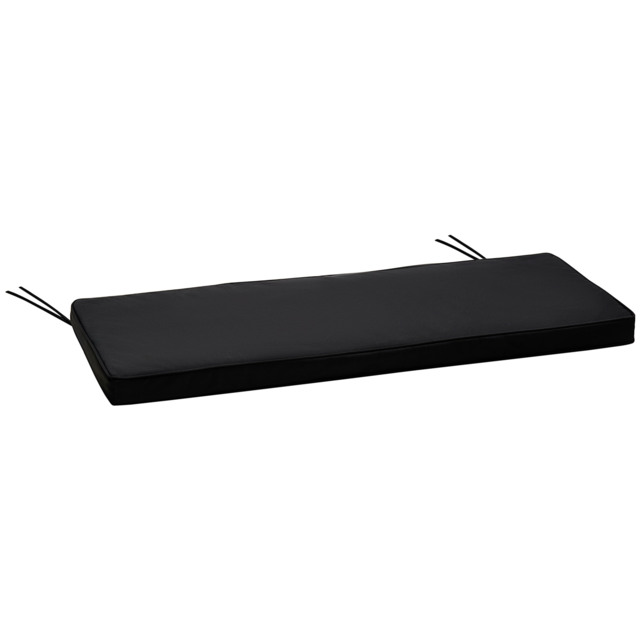 Outsunny Swing Seat Cushion: Tied Garden Bench Pad, 110x46cm, Black - image 1