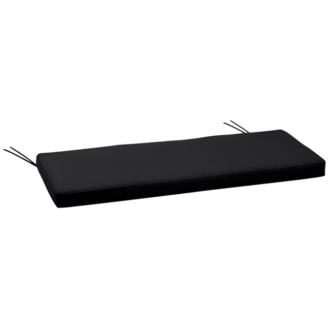 Outsunny Swing Seat Cushion: Tied Garden Bench Pad, 110x46cm, Black - image 1