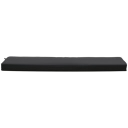Outsunny Swing Seat Cushion: Tied Garden Bench Pad, 110x46cm, Black - thumbnail 7