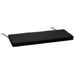 Outsunny Swing Seat Cushion: Tied Garden Bench Pad, 110x46cm, Black - thumbnail 1