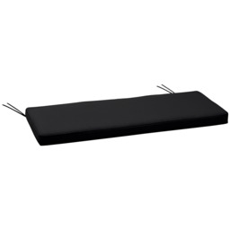 Outsunny Swing Seat Cushion: Tied Garden Bench Pad, 110x46cm, Black - thumbnail 1