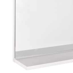 kleankin Wall-Mounted Vanity Mirror: 3-Tier Shelving Unit for Bathroom Storage & Organisation, White - Aosom UK - thumbnail 8