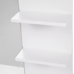 kleankin Wall-Mounted Vanity Mirror: 3-Tier Shelving Unit for Bathroom Storage & Organisation, White - Aosom UK - thumbnail 9