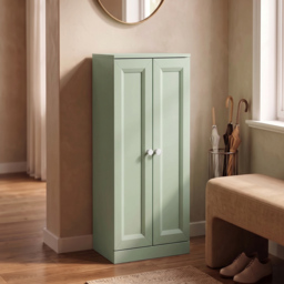 HOMCOM Narrow Bathroom Cabinet, Slim Storage Cabinet with 2 Doors & 4 Tiers, Freestanding Narrow Cupboard - thumbnail 9