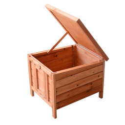 "PawHut 20"" Wooden Rabbit Hutch-Fir Wood - Aosom UK" - thumbnail 6