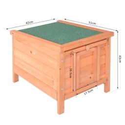 "PawHut 20"" Wooden Rabbit Hutch-Fir Wood - Aosom UK" - thumbnail 3
