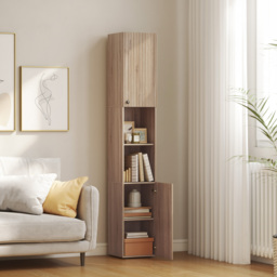 HOMCOM 6-Tier Tall Bathroom Cabinet - Natural - thumbnail 8