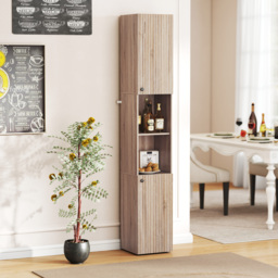 HOMCOM 6-Tier Tall Bathroom Cabinet - Natural - thumbnail 9