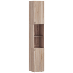 HOMCOM 6-Tier Tall Bathroom Cabinet - Natural - thumbnail 1