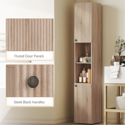 HOMCOM 6-Tier Tall Bathroom Cabinet - Natural - thumbnail 7