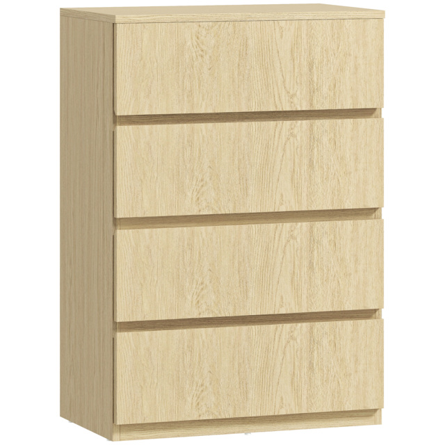 HOMCOM Chest of Drawers, 4-Drawer Storage Cabinets, Modern Dresser, Storage Drawer Unit for Bedroom - image 1