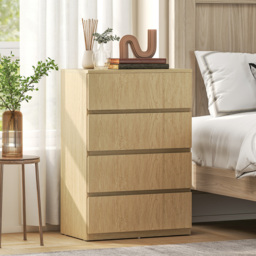 HOMCOM Chest of Drawers, 4-Drawer Storage Cabinets, Modern Dresser, Storage Drawer Unit for Bedroom - thumbnail 7