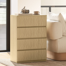 HOMCOM Chest of Drawers, 4-Drawer Storage Cabinets, Modern Dresser, Storage Drawer Unit for Bedroom - thumbnail 8