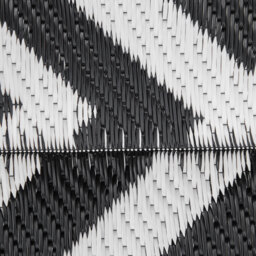 Outsunny Reversible Outdoor Mat: Portable Plastic Straw Rug for RVs, Gardens & Decks, Black & White, 121x182 cm - Aosom UK - thumbnail 7