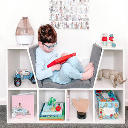 HOMCOM Cosy Reading Nook: Cushioned Bookcase Seat, Storage Sideboard for Kids' Bedrooms & Lounges, Pristine White - Aosom UK - thumbnail 8