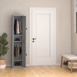 Vinsetto Steel Locker Cabinet, Lockable Office Storage with Shelves, Durable Cold-Rolled Steel, for Schools, Offices, Gyms, Grey - Aosom UK - thumbnail 2