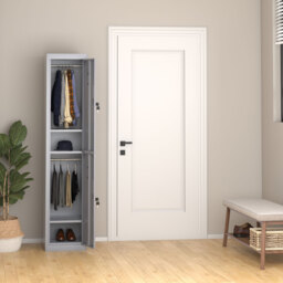 Vinsetto Steel Locker Cabinet, Lockable Office Storage with Shelves, Durable Cold-Rolled Steel, for Schools, Offices, Gyms, Grey - Aosom UK - thumbnail 2