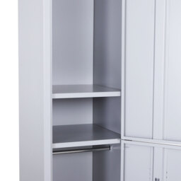 Vinsetto Steel Locker Cabinet, Lockable Office Storage with Shelves, Durable Cold-Rolled Steel, for Schools, Offices, Gyms, Grey - Aosom UK - thumbnail 9
