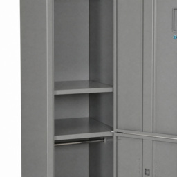 Vinsetto Steel Locker Cabinet, Lockable Office Storage with Shelves, Durable Cold-Rolled Steel, for Schools, Offices, Gyms, Grey - Aosom UK - thumbnail 9