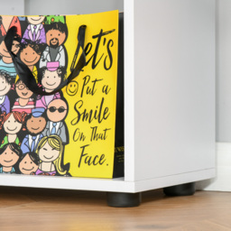 HOMCOM Freestanding 8-Tier Bookcase: With Melamine Surface, Anti-Tipping Foot Pads, Modern Home Display Storage Grid Stand, White - Aosom UK - thumbnail 9